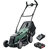 Bosch Cortacésped con Batería EasyRotak 36-550- 36 Volt- 2 Baterías 2-0 Ah- Ancho de corte: 37 cm- Céspedes de hasta 550…